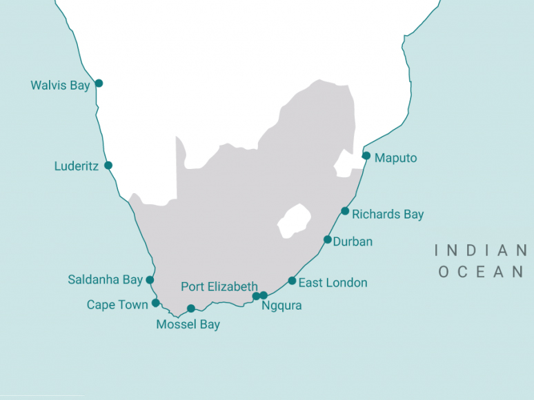 Main Seaports in South Africa