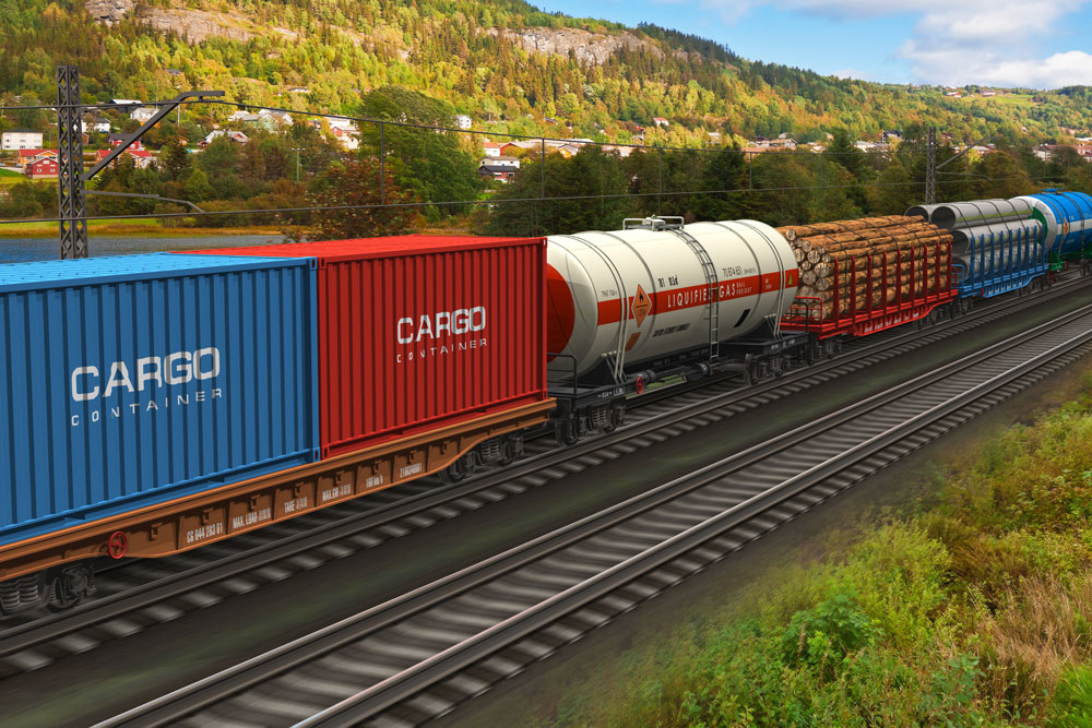 rail shipping and container